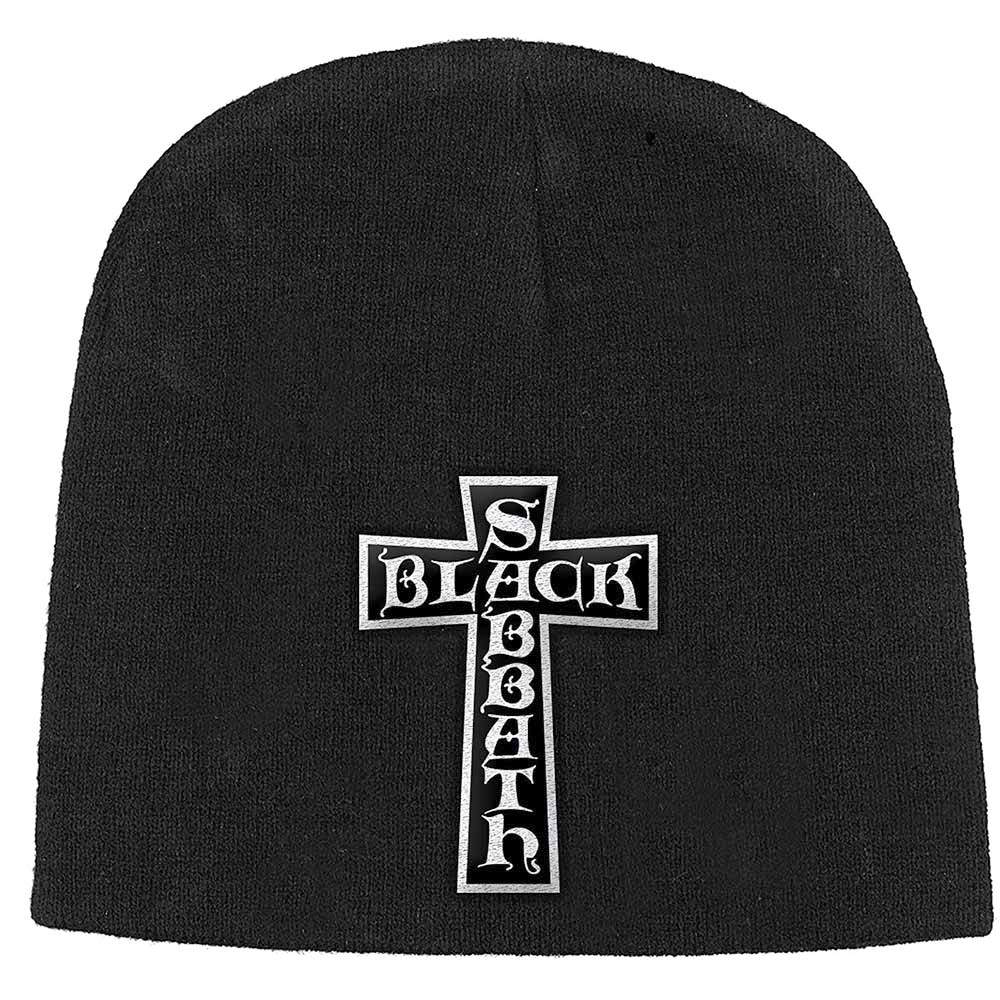 Black Sabbath - Cross Logo Mütze Beanie - Schwarz